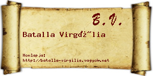Batalla Virgília névjegykártya